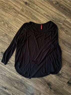 Bellamie Black Long Sleeve Scoop Neck Top